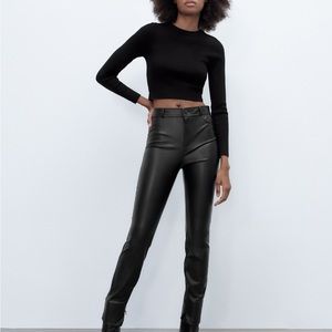 Sold Zara LEATHER PANTS
